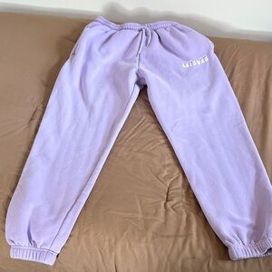 White Fox Boutique Lilac Fleece Joggers